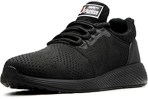 UnPtios Safety Shoes Mens Safety Trainers Wide Fit Steel Toe Cap Saftybrand Womens Lightweight Work Utility Footwear Breathable Anti-Puncture Shoes for Men Working UK
