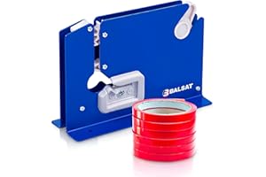 B BALSAT Maquina Cierra Bolsas Precintadora Bolsas Azul Lacada + 6 Rollos Rojos