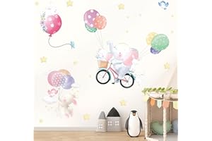 ANHUIB Adesivi Murali Bambini,Adesivo Murale per Animali Cameretta Bimba,Adesivi per Pareti per Stanza per Bambini,Animale Decorazione Murale Asilo Nido Camerette Bambini Ragazza,Sticker Murali Bimbo