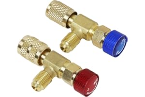 ANRBB 2 Stück Kältefüller Sicherheitsventil, Schnellkupplung R410A R22 Klimaanlage Sicherheitsventil aus Messing, Schnellkupplung Klimaanlage Adapter für Kältemittelbefüllung