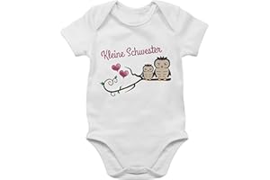 Shirtracer - Baby Body Junge Mädchen - Geschwister Bruder und - Kleine Schwester süße Eulen