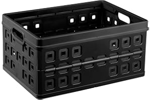 SUNWARE PERFECTLY ORGANISED Sunware Square Panier de Rangement (Noir, 46 Litres)