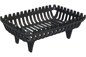 Relaxdays Rejilla para Chimenea, Fuego Bock, HBT: 18 x 46 x 31 cm, Macizo, Pesado, Hierro Fundido, Negro, 18 cm x 46 cm x 31 cm