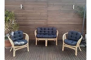 ‎MAYAADI-HOME Mayaadi-Home Gartenbankauflagen 6 teiliges Sitzkissen-Set Sitzpolster für Gartengarnitur Set Steve Dunkelgrau JCG1