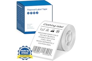 ETIKEZ Thermal Label for PM260 Printer, 2'' x 3.15'' (50x80mm) Thermal Tape, Waterproof, Multi-Purpose Label, 1 Roll of 100 Self-Adhesive Thermal Paper (White)