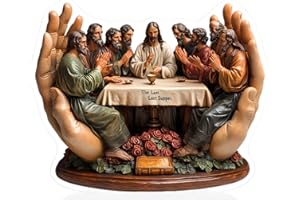 Kuntesetty Letrero de La Última Cena en Acrílico, Decoración para Navidad, Adorno de Escritorio Y Repisa