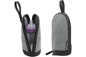 JOFOL BABE Bolsa para biberones, Bolsa enfriadora de Leche Materna, Viaje, Bolsa enfriadora para biberones, Bolsa para Botellas, Bolsa enfriadora de Leche Materna (Gris, Norma)