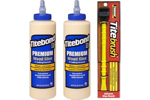 2 x Titebond II Premium 473 ml trälim väderbeständigt, trälim för inomhus- och utomhusbruk titebrush limapplikator, limborste