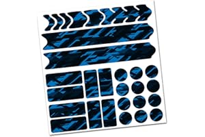 AlphaShield ochrona ramy roweru, folia ochronna na tylne trójkątne uchwyty, naklejka ochrona na ramy z karbonu MTB BMX, folia chroniąca lakier R159 R161 (niebieska, 16 Future Neon Blue)