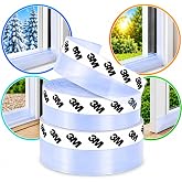 Kyrotech 3 Metre Kapı ve Pencere Bandı, Kendinden Yapışkanlı Şeffaf Silikon Fitil, PVC Kapı Pencere Contası, Duşakabin, Cam İ