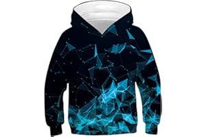 SunFocus Boys Hoodies 3D Print Graphic Sweatshirt Hoody Long Sleeve Cool Funny Kids Hooded Jumper with Pocket 6-16 Years