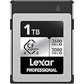 Lexar 1 TB Profesyonel CFexpress Tip B G&uuml;m&uuml;ş 4.0 Hafıza Kartı, Fotoğraf&ccedil;ılar, Videograf&ccedil;ılar, 3600/3000 MB/sn'ye kadar, 8K Vi