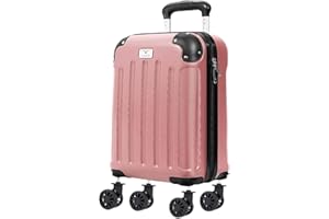 LUGG 40cm Skywander Lightweight Underseat Cabin Bag – Ryanair & EasyJet Approved Carry-On Suitcase, Durable ABS Hard Shell, Smooth Double Spinner Wheels, Water-Resistant & Compact Luggage (40x30x20cm)