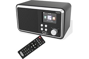 XORO DAB 300 IR digitales WLAN Internet Radio mit DAB+ & FM Empfang, Bluetooth 5.2, Podcast-Wiedergabe, 2,4" Zoll Farbdisplay, integriertem Wecker, Schwarz