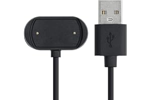 kwmobile USB Kabel Charger kompatibel mit Huami Amazfit T-Rex Ultra/T-Rex / GTR4 / GTS4 / GTR4 Pro Ladekabel - Smart Watch Ersatzkabel - Fitnesstracker Aufladekabel in Schwarz