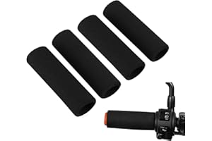 TUKEVA 2 paia di impugnature in schiuma per moto, anti vibrazione, in schiuma, impugnature per manubrio, impugnature in schiuma per moto, antivibrazioni, diametro manubrio 3,17-3,68 cm, per manubrio