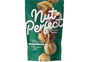 ‎NUT PERFECT BUT A BITE BETTER! Nut Perfect | Haselnusskerne | perfekt geröstet | schokoladiges Aroma| knackig und intensiv im Geschmack | Kurze Transportwege: Haselnüsse aus Italien | 100g