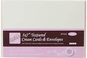 ANITA'S Anitas, Set di Biglietti e Buste, 13 x 18 cm, Carta Ruvida 240 g/m², 20 Pezzi, Beige