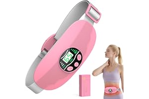 LKV Ceinture Chauffante Regle Douloureuse，Bouillotte Regles Douloureuses，Bouillotte electrique，Trois Réglages de Température et Trois Modes de Massage Pour Soulager les Crampes Menstruelles (Rose）