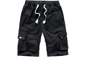 azaz Short Cargo Homme Short Homme Multipoches Shorts Et Bermudas Homme Pochettes Homme Short De Travail Homme Jogging Homme Respirant Bermuda Homme Ceinture Elastique Cargo 1/2 Été Pantalon Été