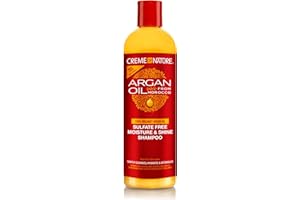 Creme of Nature Argan Oil, Shampoing Hydratant à l’Huile d’Argan du Maroc, Shampooing Nettoyant et Nourrissant, Soin des Cheveux Bouclés Frisés Crépus, Sans Sulfates - Flacon de 355ml