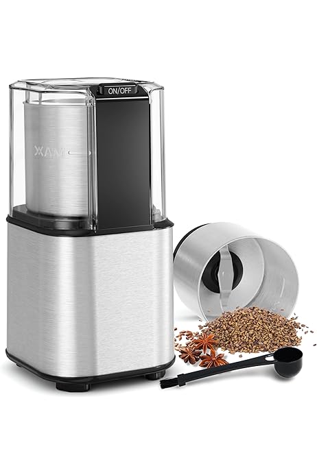 Macina Caffè Elettrico Portatile VCKHRRY Macinacaffè Elettrico 400W Macina Spezie Fodera Lavabile Staccabile In Acciaio Inossidabile 100G Capacità 4 Lame Facile Da Pulire Fagioli Spezie Grani : : Casa E Cucina Macina