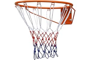 FUNJEPE Professioneller faltbarer Basketballkorb mit Basketballnetz, für drinnen und draußen, zum Aufhängen, 45 cm, für jedes Wetter