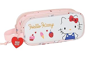 SAFTA PORTATODO DOBLE HELLO KITTY "HAPPINESS GIRL"