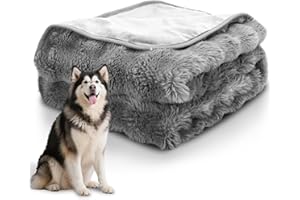 Nobleza Coperta Impermeabile per Cani, Morbida Coperta in Pile per Cani e Gatti, XXL 200 x 150 cm, Ribaltabile, Lavabile in Lavatrice, Coperta Cane Domestici Adatta per Divani e Letti, Colore Grigio