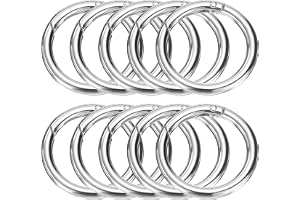 QUARKZMAN 10 stycken runda karbinhakar 41 mm, universell premium nyckelring lämplig för gör-det-själv-nyckelringar, ryggsäcka