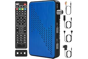 WEDETIAN Mini Sat Receiver DVB-S2 Digital Satelliten Receiver Full HD 1080p (Sat DVB-S/S2, HDTV, HDMI, USB Mediaplayer, vorinstallierte Programmliste, Sleeptimer, Nahbedienung am Gerät, Fernbedienung)