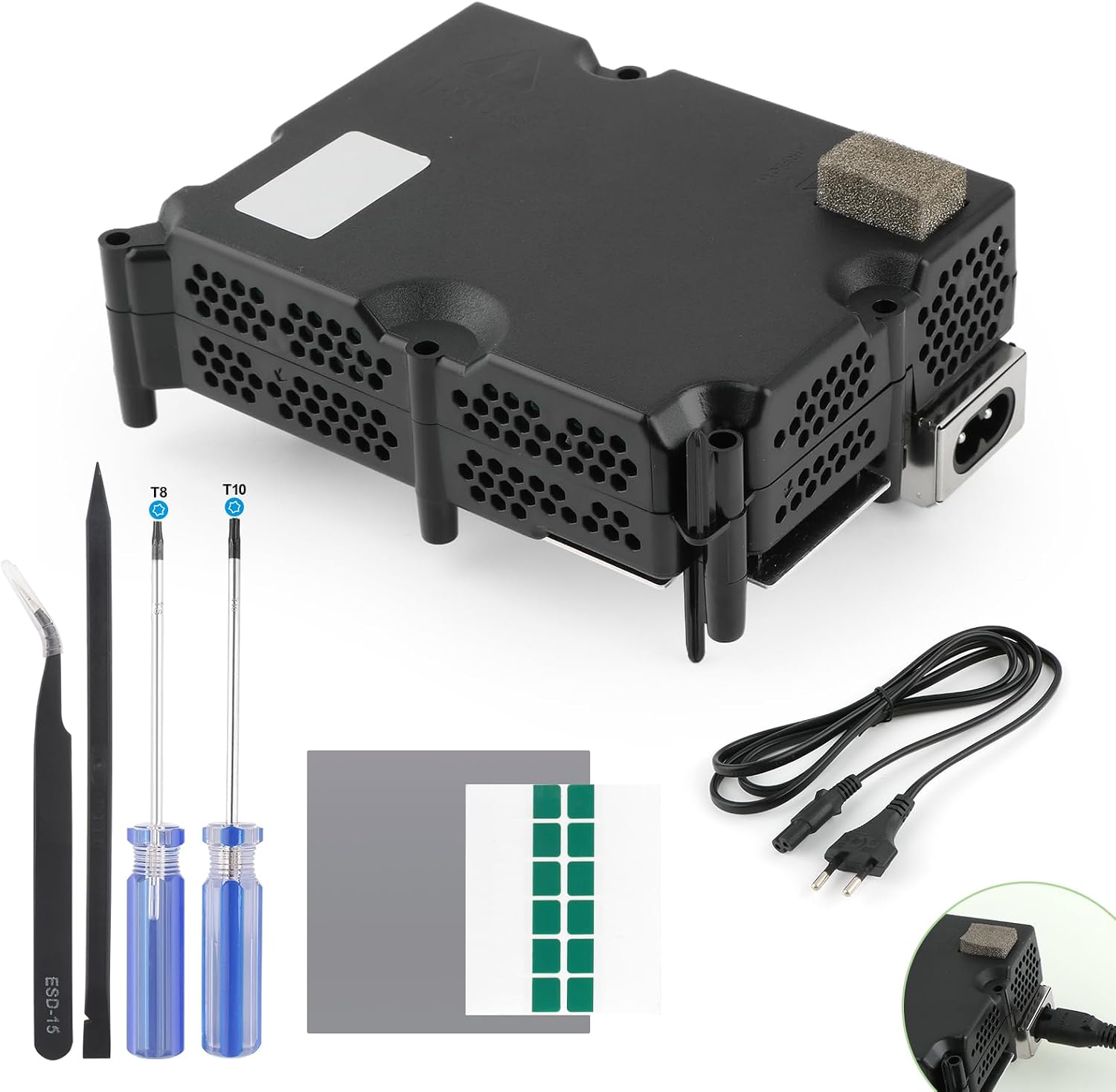 RongZy para Xbox Series S Fuente De Alimentación Reemplazo para Series S Interna Fuente de Alimentación con Adaptador de CA Consola Accesorios con Herramientas Reparación