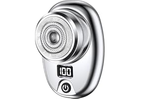 PIPPIXIA Electric Shaver,Mini Electric Razor for Men with LCD Display,Portable Pocket Size Self-Sharpening Blades Beard Trimmer,USB Wet and Dry Beard Grooming Kit Suitable for Home and Travel,Gift for Men