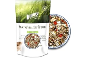 bunny Nature - Mangime completo per criceti nani, mix di vitamine, ingredienti e vermi di farina, 500 g