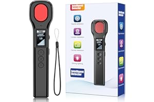 Swetfela Upgrade LED Hidden Camera Detector, 4 Mode 8 Levels Sensitivity Bug Detector, Wireless Spy Device GPS Detector, Magnetic Tracker Finder for Hotels, Travel, Office (Black, TX07B)