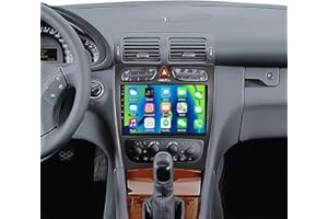 Auometo 2+64G Android 13 Radio Coche para Mercedes-Benz C-Klasse/CLK(4 Türen) 2002-2004, con CarPlay Android Auto DSP, 9 Pulgadas Pantalla Táctil,1280 * 720, con GPS WiFi BT USB FM RDS Mirror Link