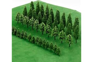KUWUNG 50 Piezas Modelo Árboles, Árbol De Paisajismo en Miniatura, Arboles Maqueta, Árbol de Paisajismo para DIY Paisaje, Mesa de Arena, Hacer Maquetas de Paisajes