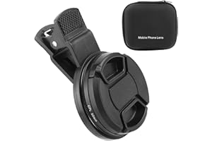 TOOKIE 52mm CPL Cell Phone Camera Lens Filter, Universal CPL Phone Camera Lens Polarizer Clip On Compatible with iPhone, Samsung/Android Smartphones (Size:52mm)