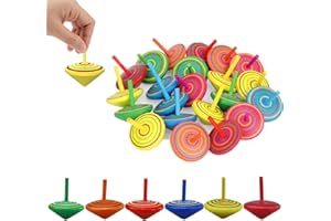 XZSKD 15 Pcs Spinning Top, Spinning Toys, Spinning Tops, Spinning Tops For Kids, Spinning Toy, 4 Cm Handmade Painted Wooden Party Bag Fillers For Kindergarten Kids Children