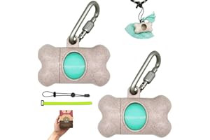 YUCHIYA Hundekot Pickup Taschen Halter Spender mit Standard-Größe Duft Doggy Abfallbeutel und Karabiner mit Sicherheitsschloss Plus Klettverschluss Nie wieder an der Leine verlieren