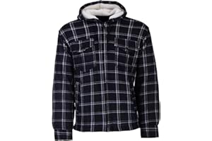 Henry Terre Herren Thermohemd Kapuze Arbeitsjacke Thermojacke Hoody kariert Größe M-3XL