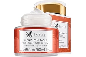 Eclat Skincare Retinol Night Cream – Advanced Retinol Cream for Face with Hyaluronic Acid – Anti Aging to Smooth Wrinkles & Fine Lines - Firming & Hydrating Face Moisturizer for Women and Men 50 ml