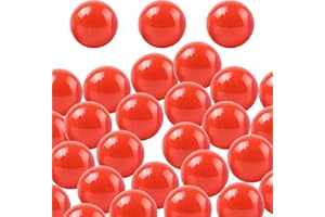 BEAHING Boules de Bingo 50pcs Creux PP 1,57 Pouces de loterie Lisses Boules de tombola vibrantes Boules de loterie Rondes pour la Machine à Billes de loterie, Rouge, Boules de loterie