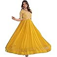 Fashion Basket Georgette Embroidered Anarkali Gown for Women