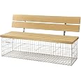Gabionen-Bank 'Arco' Mit Douglasien-Sitz | Bogenform Im Nostalgie-Design | Gartenbank Aus Steinkorb & Holz | 125 X 45 Cm