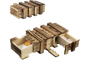 SoeUyd Magische Rätselbox, Rätselbox für Geldgeschenke, Puzzlebox, Magische Rätselbox mit 2 Sicheren Fächern, Magische Geschenkbox Puzzle Box für Geschenk Schmuck Geld, Hochzeit Geburtstag Geschenk
