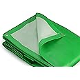 SIGMA (LABLE) 6FT X 5FT 230 GSM Waterproof Tarpaulin Sheet Strong Thick Heavy Duty Tirpal Tadpatri UV Treated Balcony, Rain, Home Roof Shed All Weather Polyethylene Multipurpose Cover, Green White