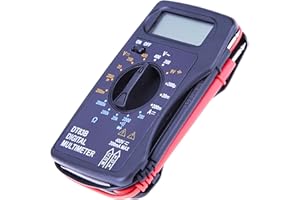 BRICOGAMO TESTER DIGITAL MULTÍMETRO POLIMETRO PROFESIONAL, Medidor De Corriente, Comprobador Tensión y Probador De Pilas y Batería, Pinza Amperimétrica, Voltímetro 12v Para Coche Herramientas Electricista