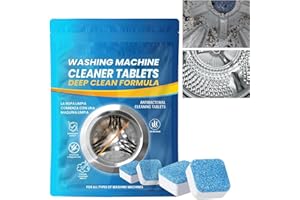 KOAHDE Washing Machine Cleaner Effervescent Tablets,Washer Deep Cleaning Tablets,Washing Machine Cleaner & Limescale Remover,Washing Machine Deep Cleaning Tablets,Washing Machine Cleaner Descaler