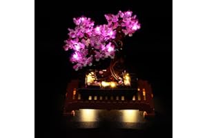 GEAMENT LED Light Kit (Pink) Compatible with LEGO Bonsai Tree - Lighting Set for Creator 10281 Building Model (Lego Set Not Included)